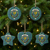 Sinclair Hunting Ancient Tartan Crest Christmas Ceramic Ornament
